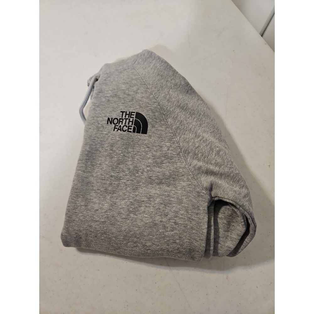 THE NORTH FACE Womens XS Gray Fleece Linear Logo Pullover Hoodie (1703
